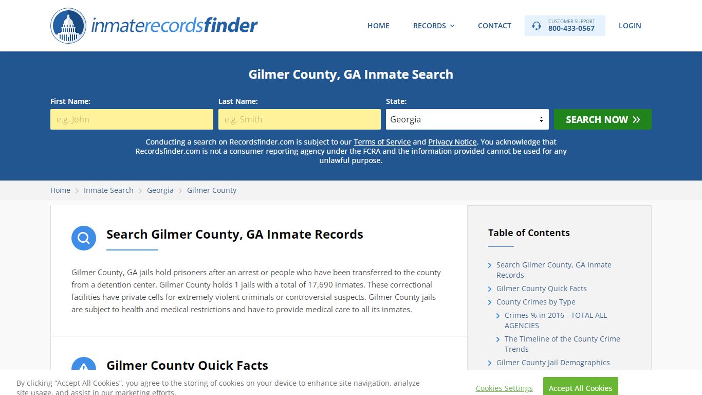 Gilmer County, GA Inmate Lookup & Jail Records Online