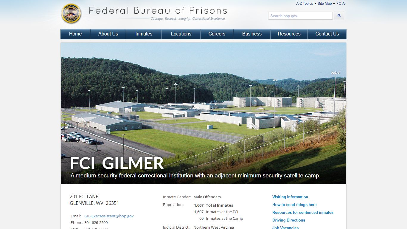 FCI Gilmer - Federal Bureau of Prisons